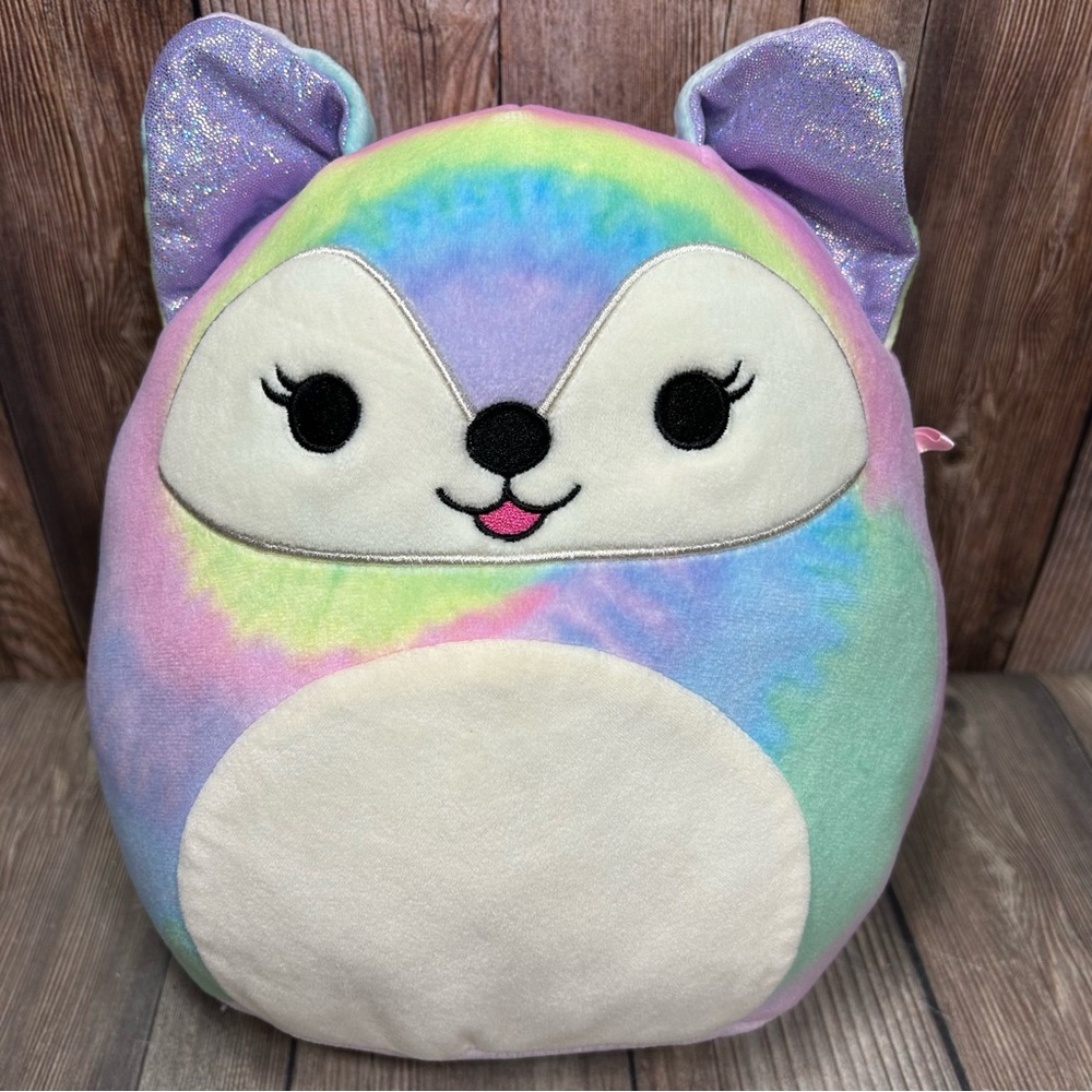 Squishmallows 8" Felexine The Rainbow Fox Plush Stuffed Animal Tie Dye